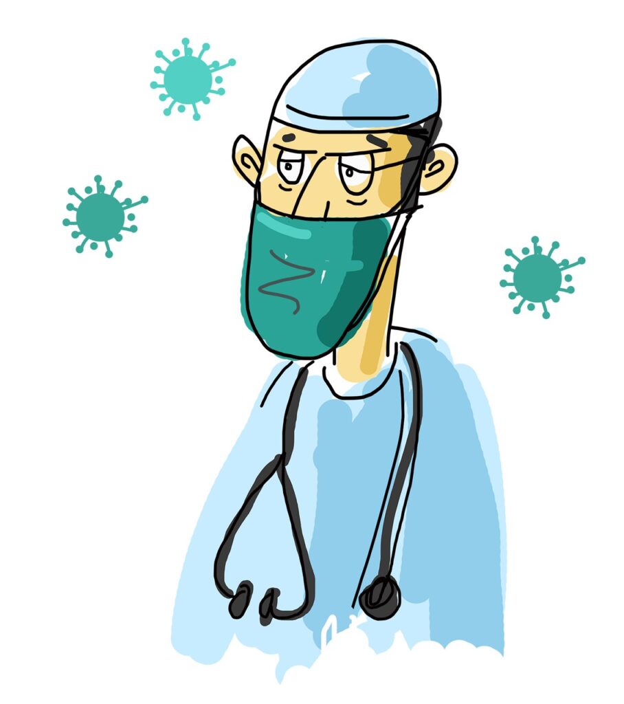 cartoon doctor, covid doctor, hygiene-5022797.jpg